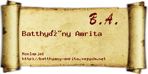 Batthyány Amrita névjegykártya